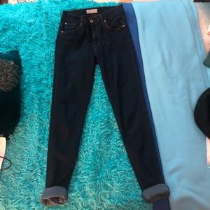Dark wash skinny jeans